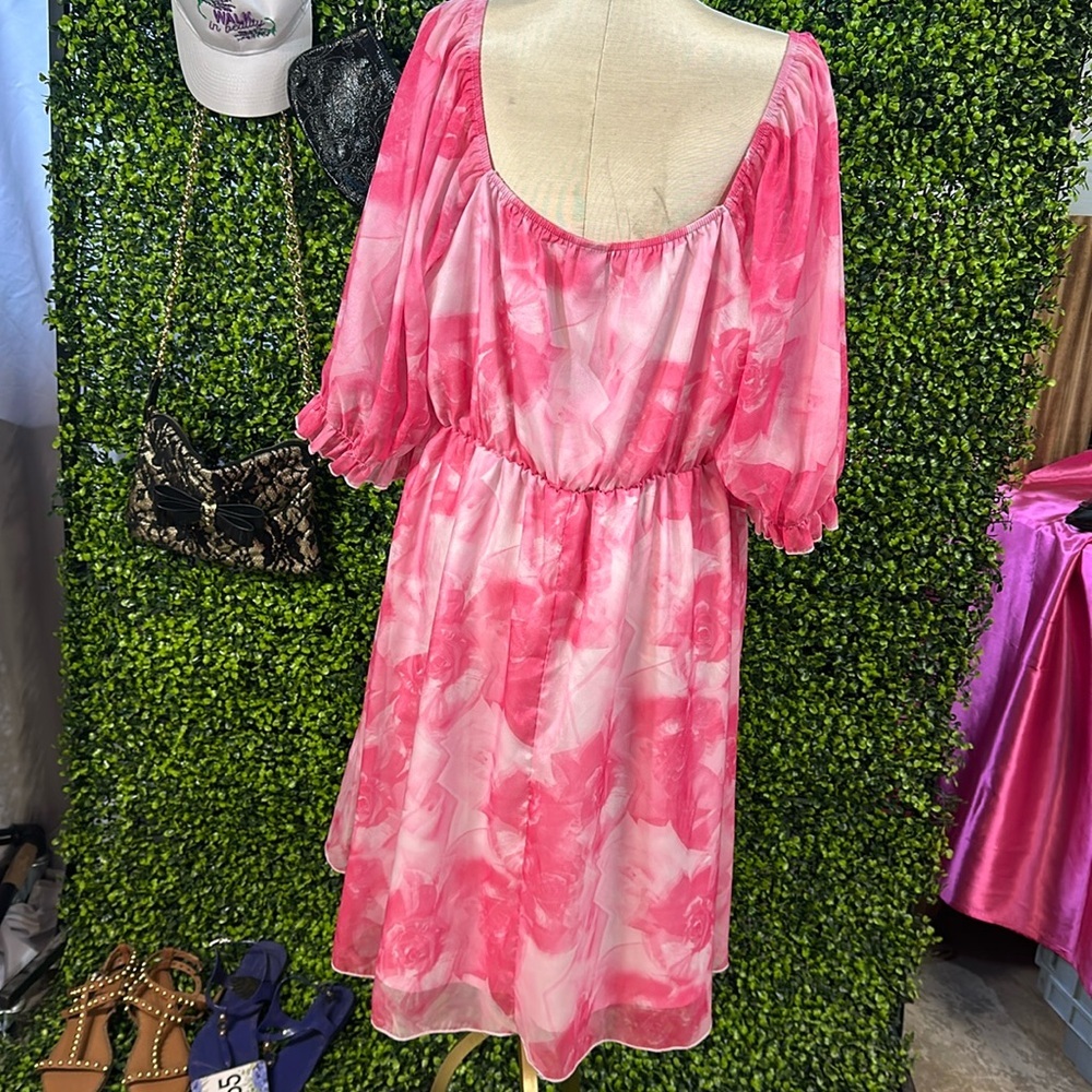 Bright Pink Rose Dress - Vibrant, Elegant & Perfect for Every Occasion - Picture 5 of 8